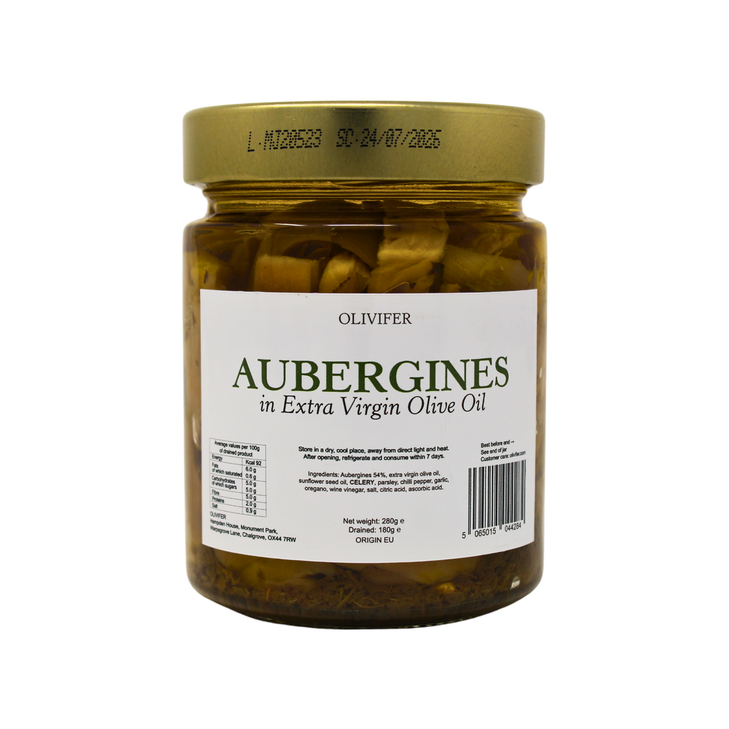 Olivifer Sliced Aubergines in Olive Oil 280g