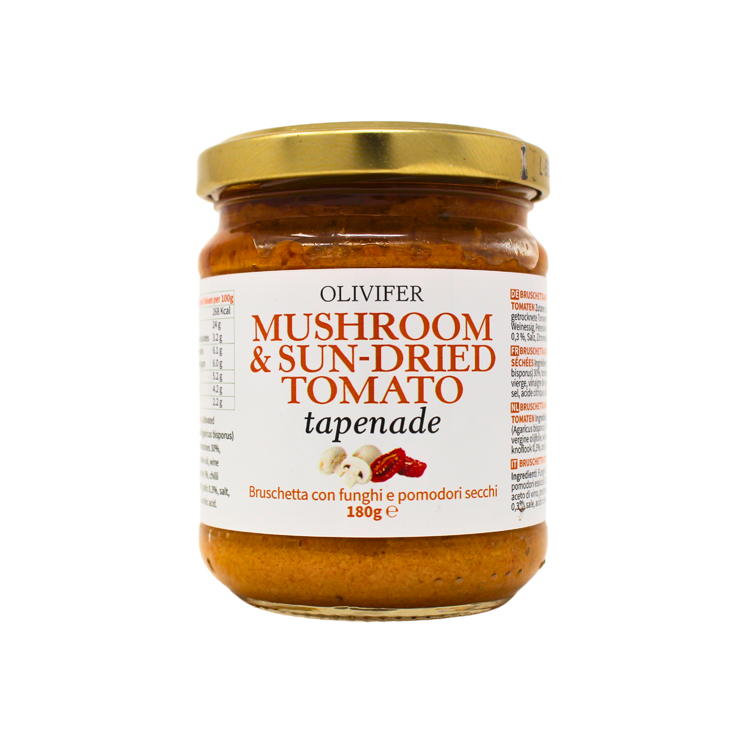 Olivifer Mushroom & Sun-dried Tomato Tapenade 180g
