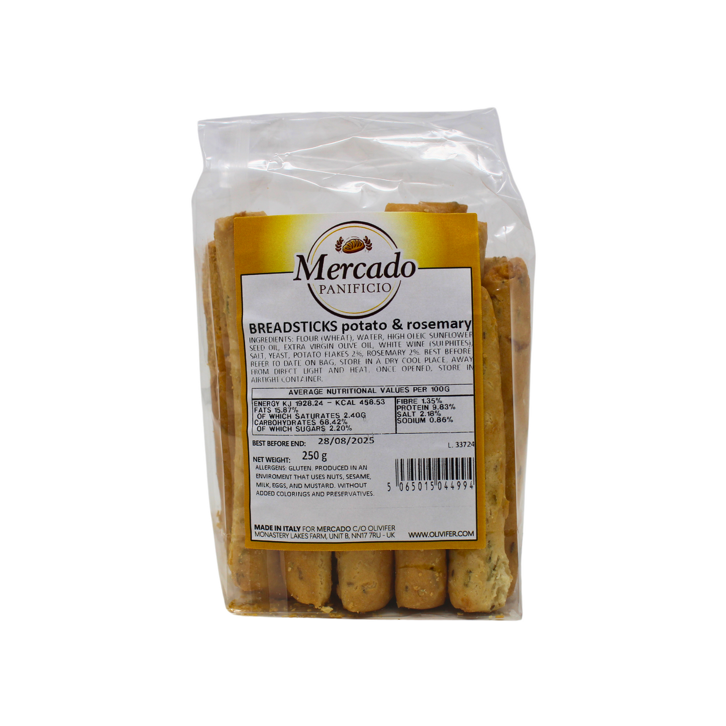 Mercado Breadsticks (Grissini) - Potato & Rosemary 250g