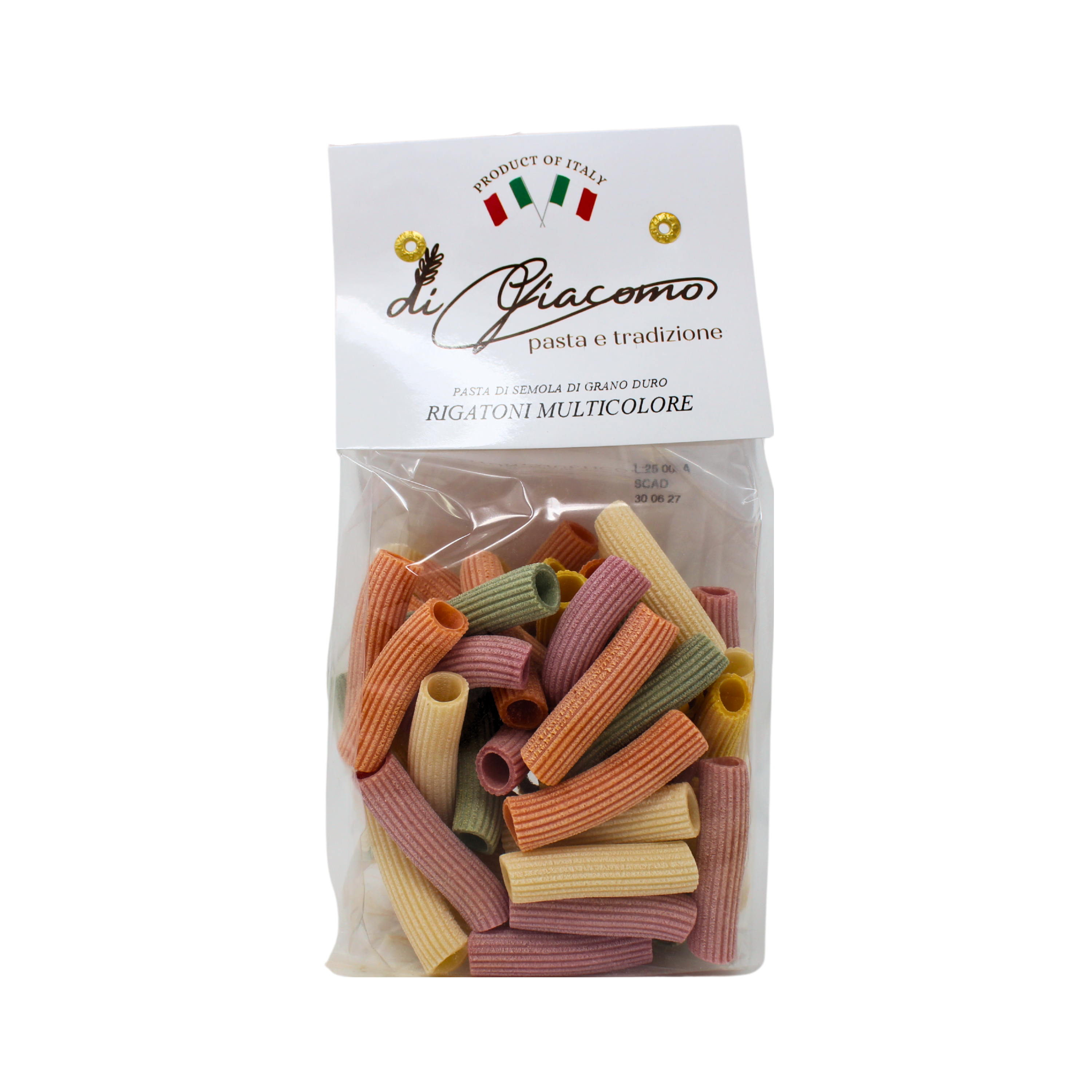 Colorful Rigatoni Di Giacomo Rigatoni Multicolore Pasta 250g – Olivifer