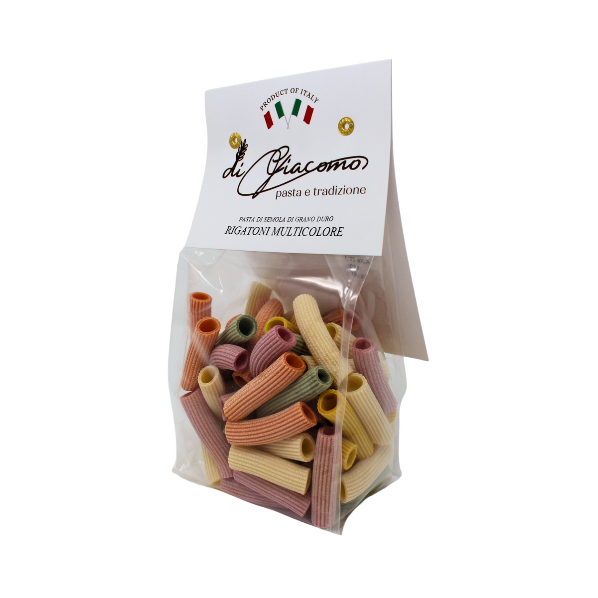 Colorful Rigatoni Di Giacomo Rigatoni Multicolore Pasta 250g – Olivifer